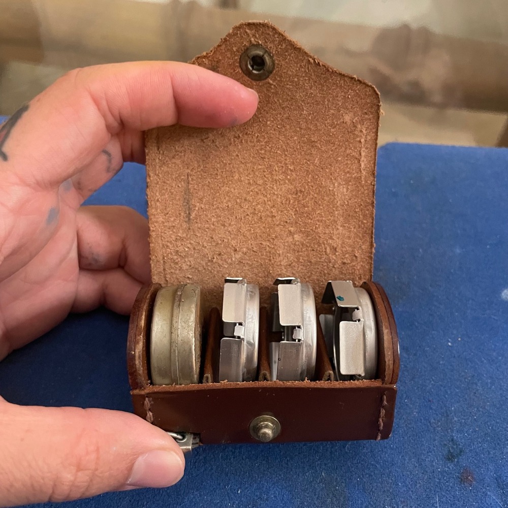 Polaroid Close-Up Lens Set #1 #2 #3 with Vintage Brown Leather Case